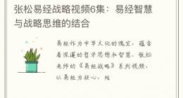 张松易经战略视频6集：易经智慧与战略思维的结合