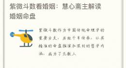 紫微斗数看婚姻：慧心斋主解读婚姻命盘