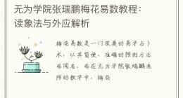 无为学院张瑞鹏梅花易数教程：读象法与外应解析