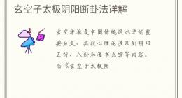 玄空子太极阴阳断卦法详解