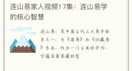 连山易家人视频17集：连山易学的核心智慧