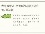 老秦解梦课-老秦解梦心法实战6节9集视频